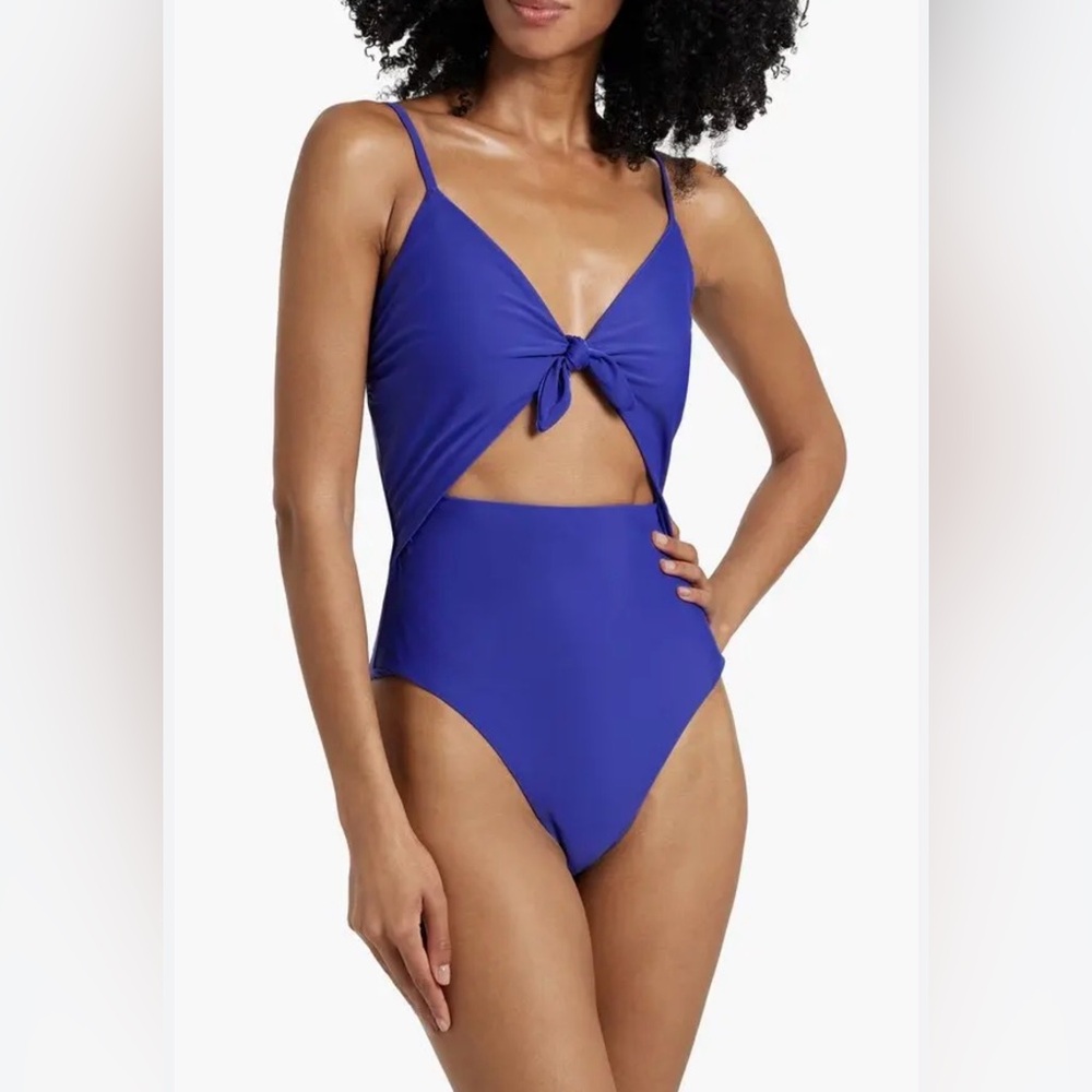Veronica Beard Aniston Blue One Piece Swimsuit
